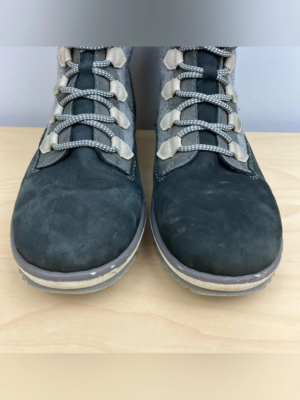 Remonte Women’s Size 40 / 8.5-9 Pazific Gray Black Wool Lined Winter Boots